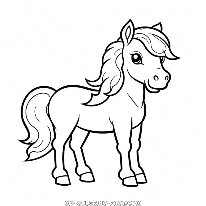 adorable horse coloring page | My Coloring Page