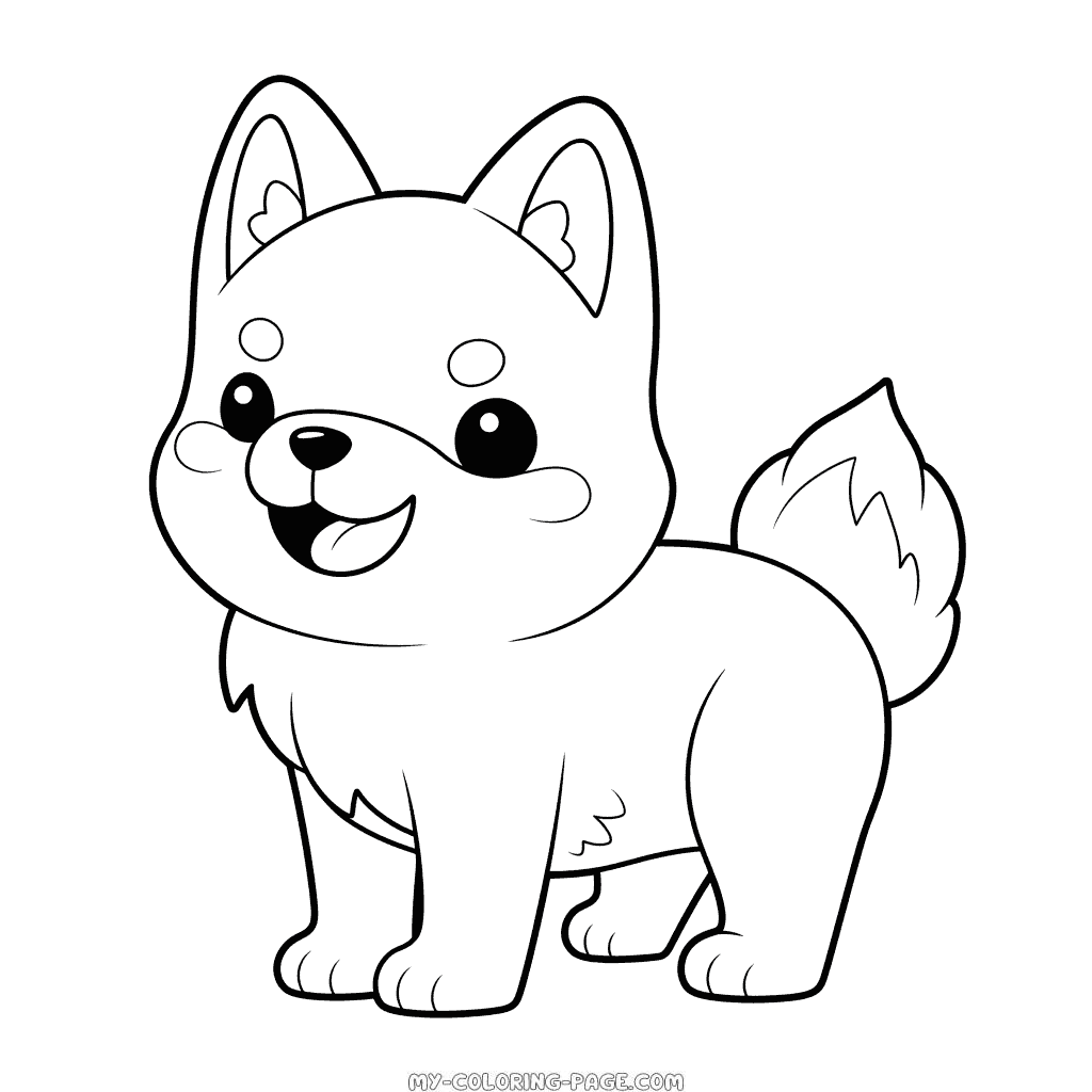 Akita Dog coloring page