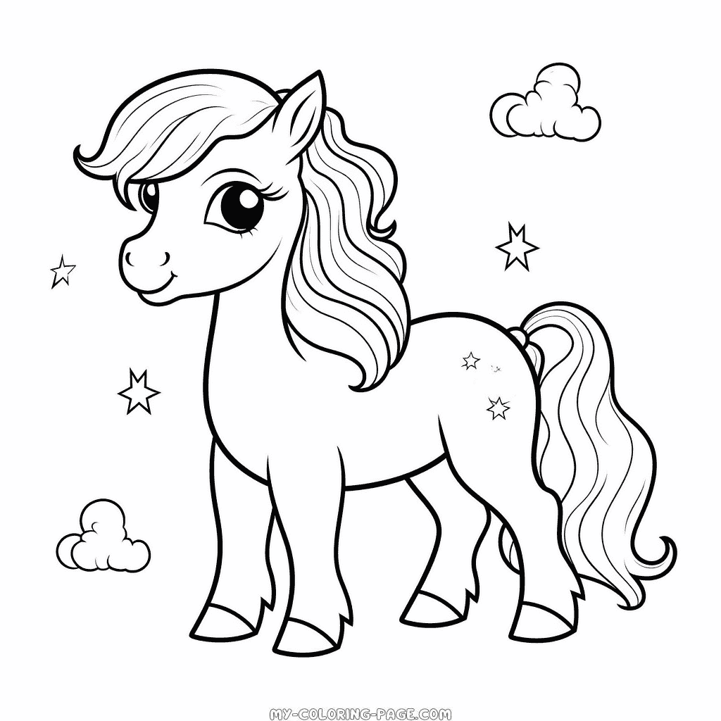 an amazing horse coloring page