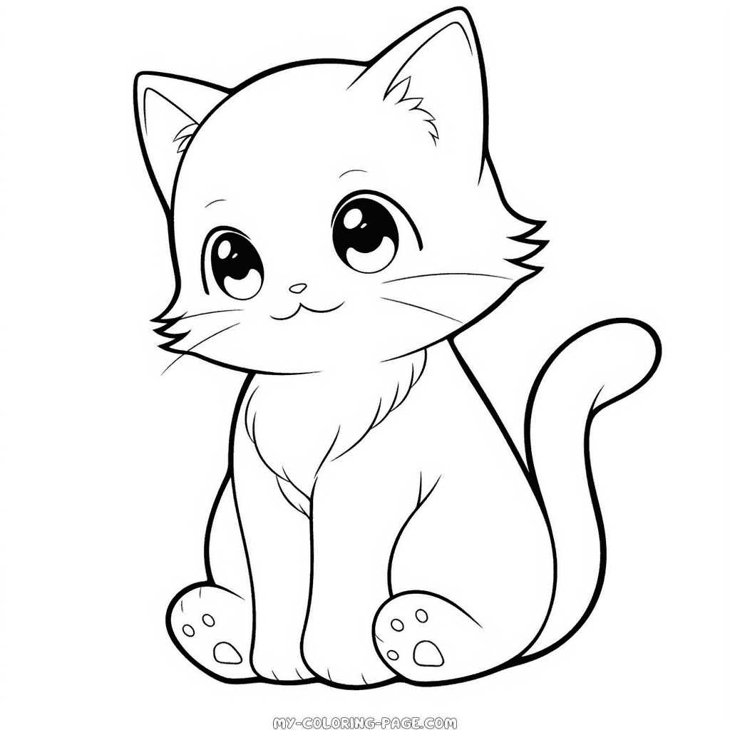 Beautiful Cat coloring page