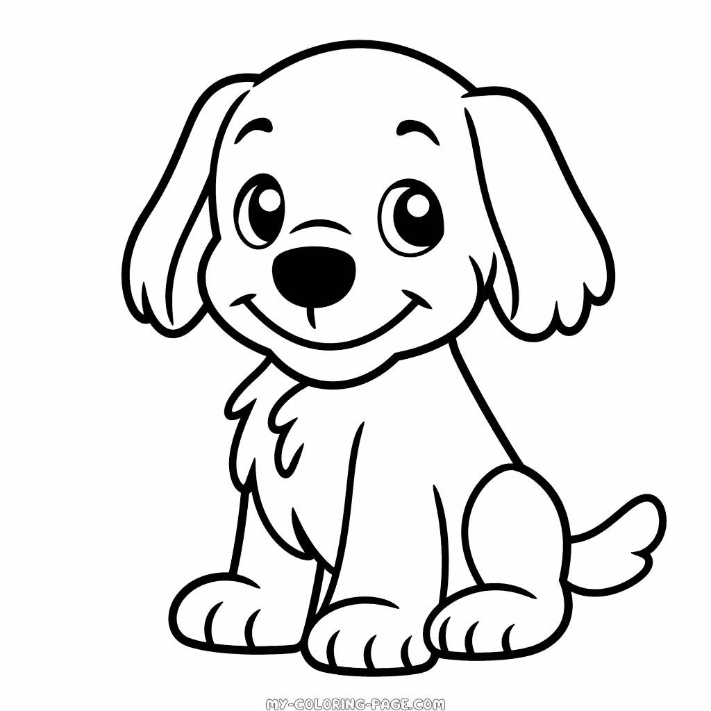 blue dog coloring page