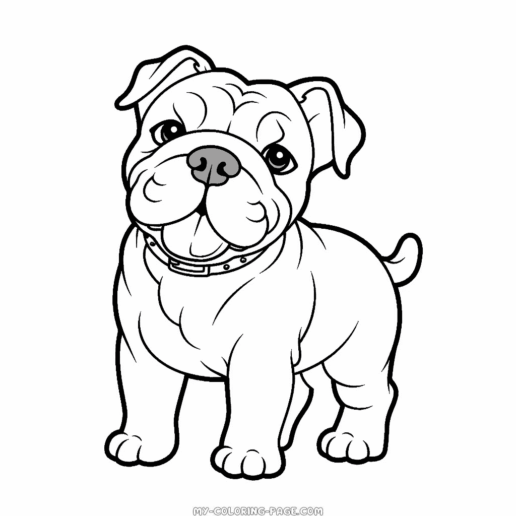 Bulldog Dog coloring page