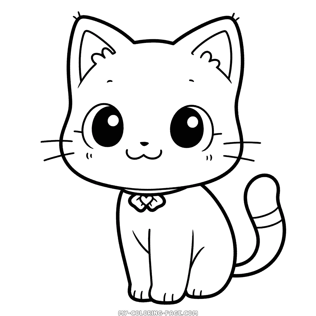 Cat doodle coloring page | My Coloring Page