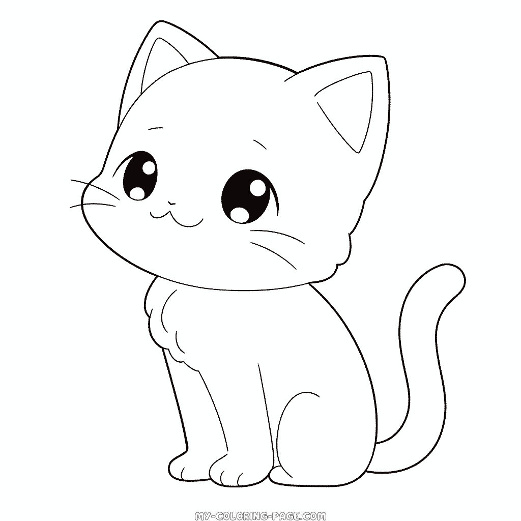 Cat for Baby coloring page | My Coloring Page