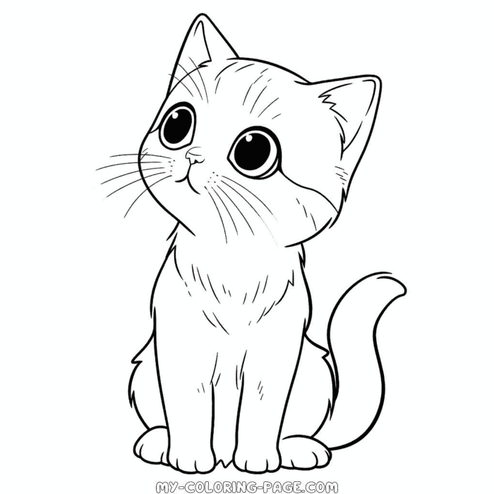 Cat for teens coloring page | My Coloring Page