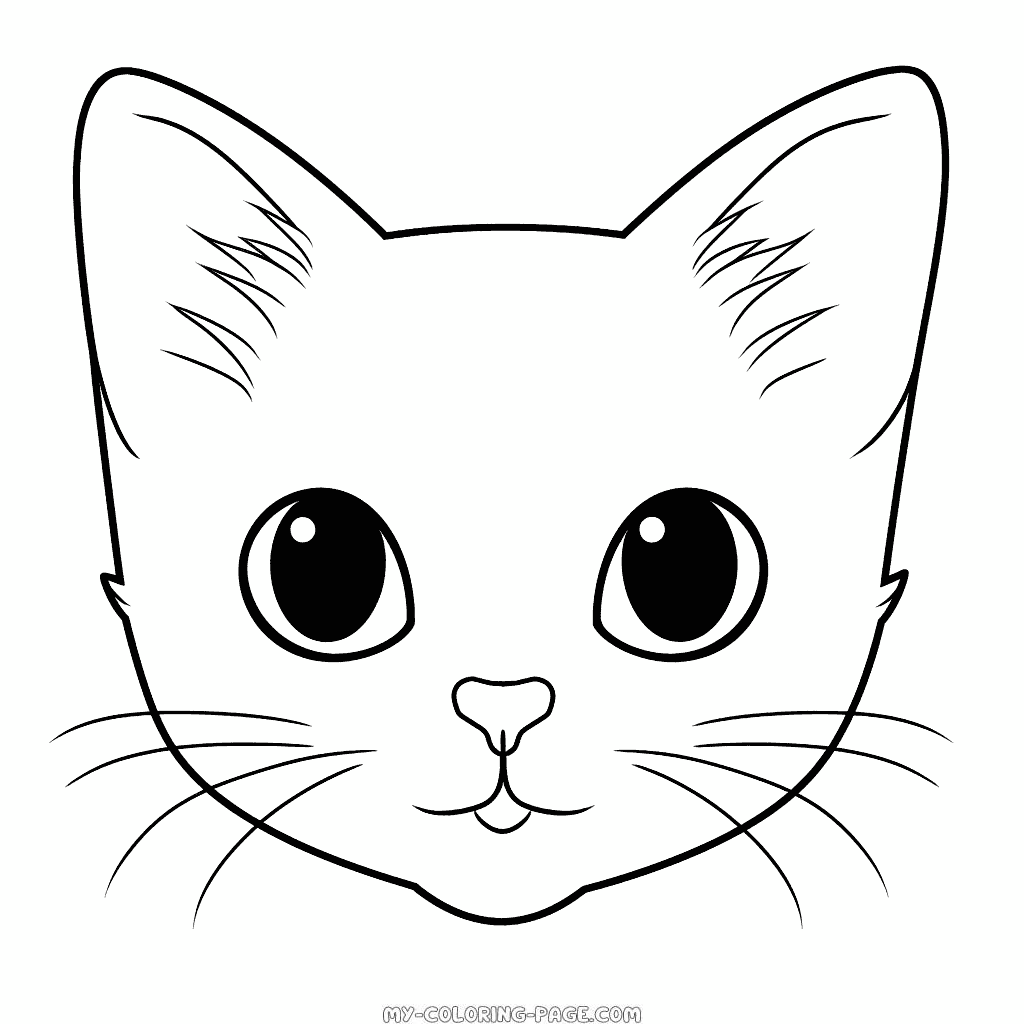 Cat Head coloring page
