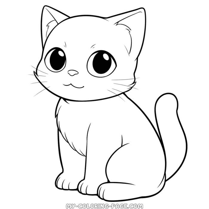 Cat picture coloring page | My Coloring Page