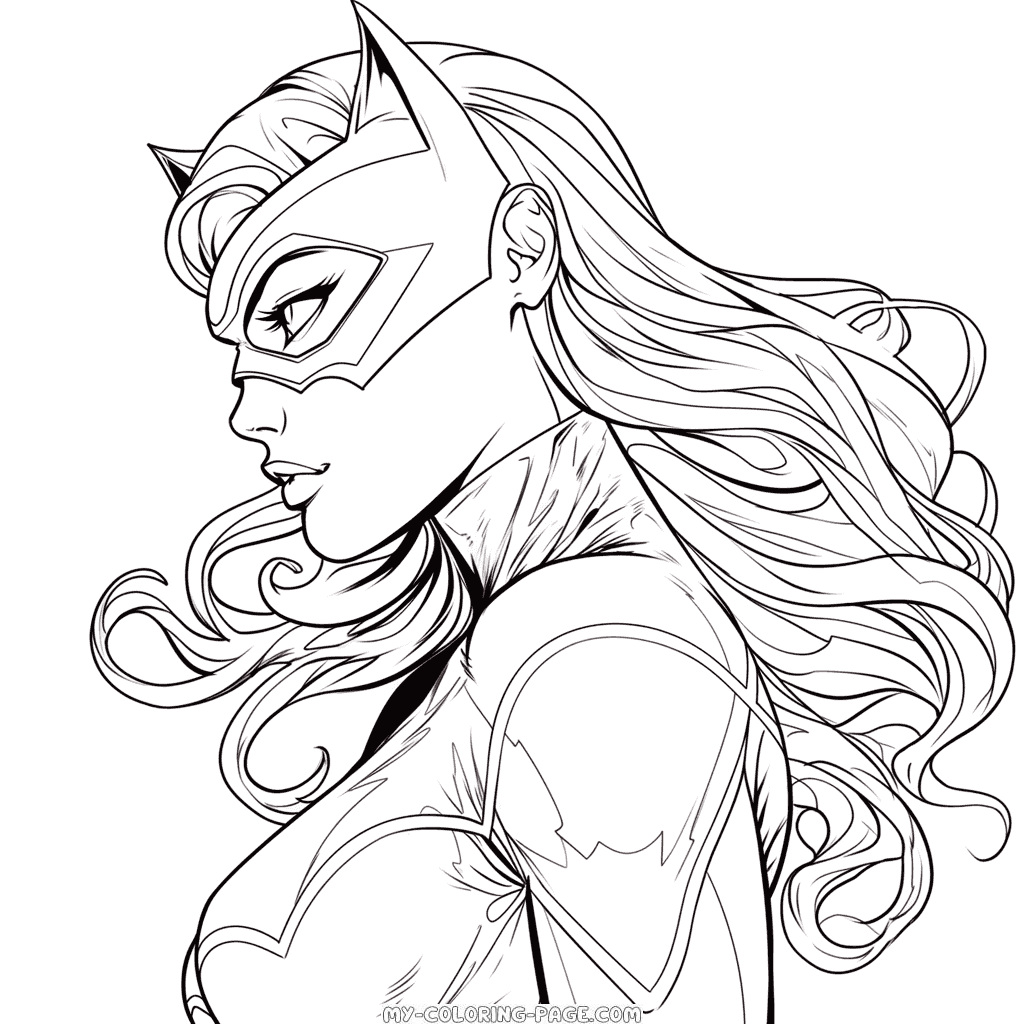 Cat woman coloring page | My Coloring Page