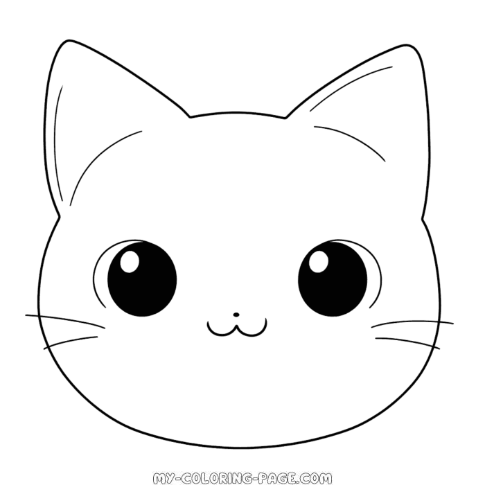 Cats Face coloring page | My Coloring Page