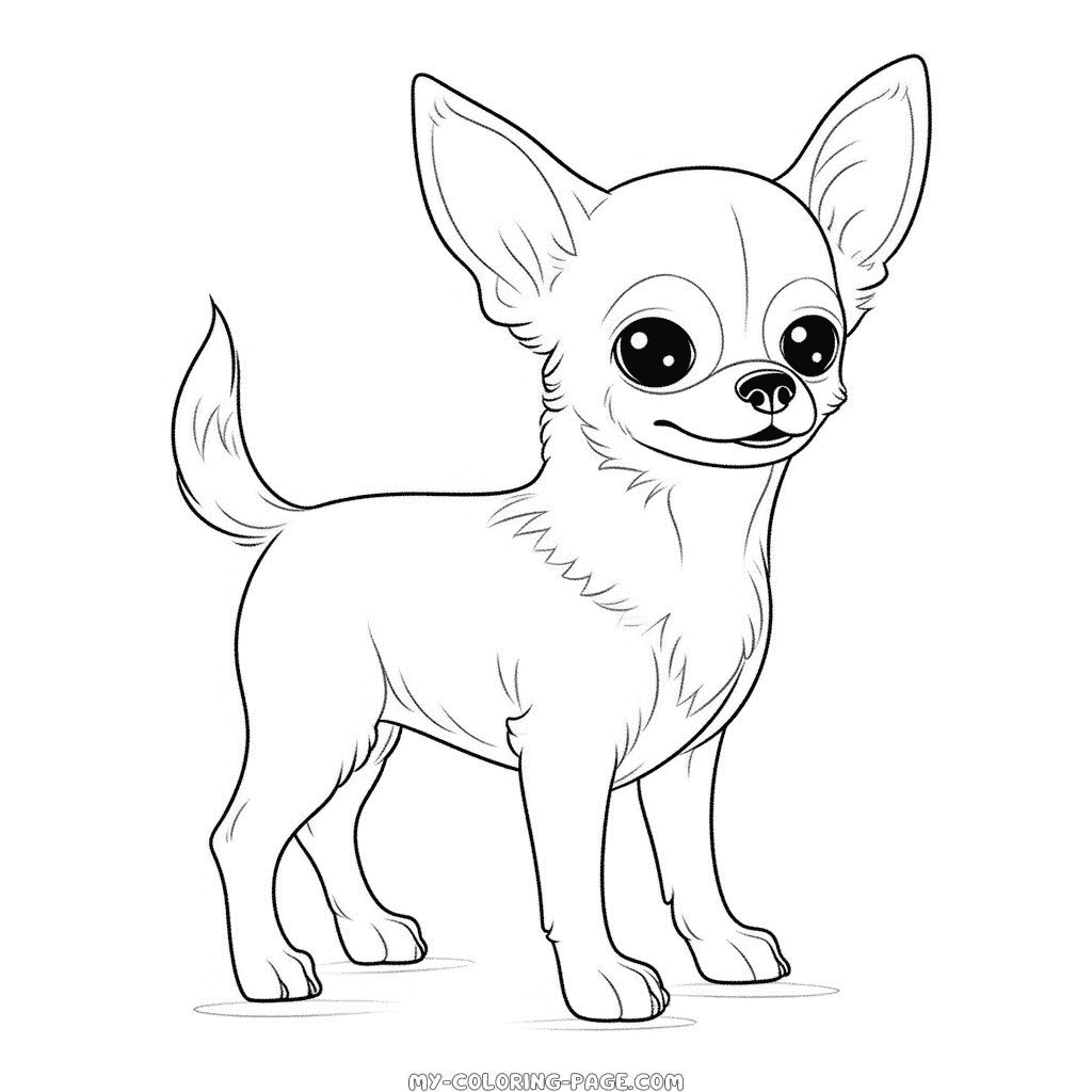 Chihuahua Dog coloring page