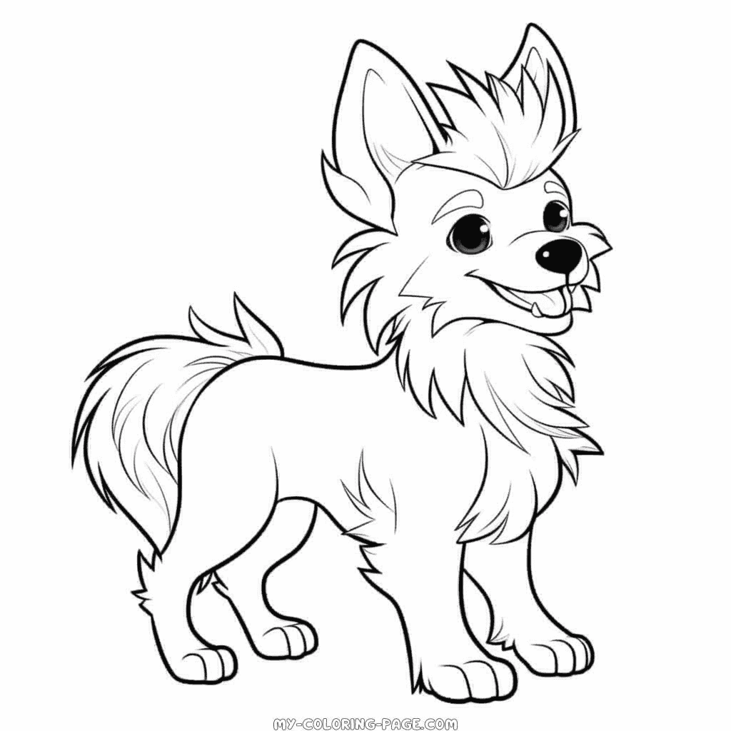 Chinese Crested Dog coloring page