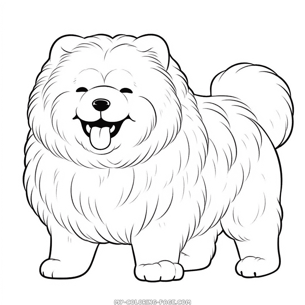 Chow Chow Dog coloring page