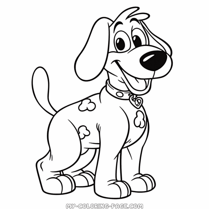 Clifford the big red dog coloring page | My Coloring Page