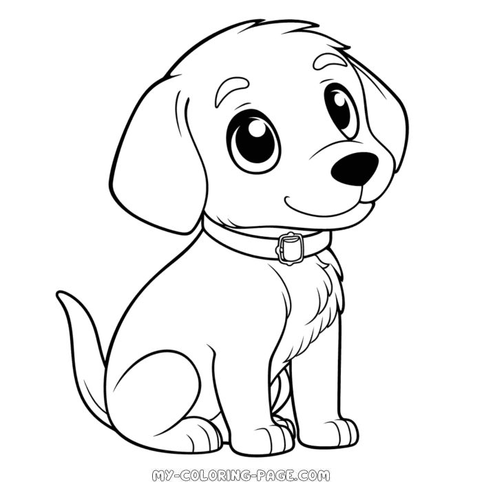 curious dog coloring page | My Coloring Page