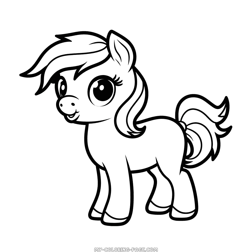 cute horse to print coloring page