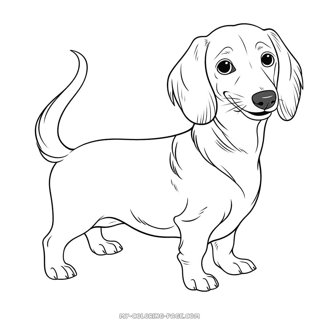 Dachshund Dog coloring page