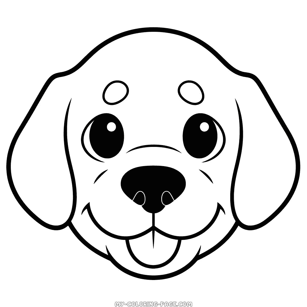 dog head coloring page | My Coloring Page