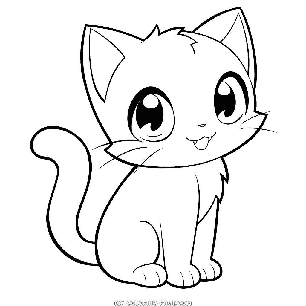Image of Cat coloring page | My Coloring Page
