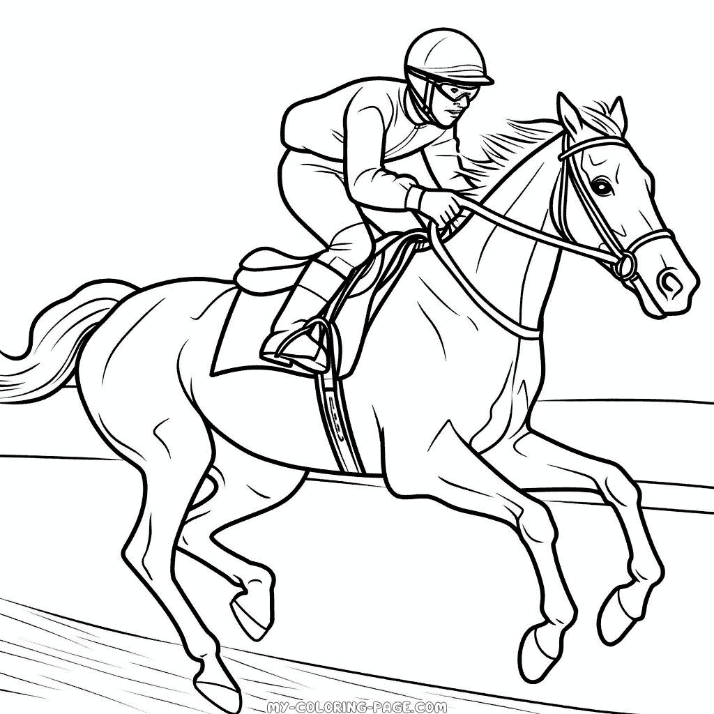 Kentucky derby horse coloring page | My Coloring Page