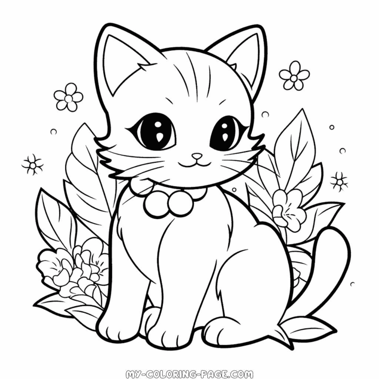 Kindergarden Cat coloring page | My Coloring Page