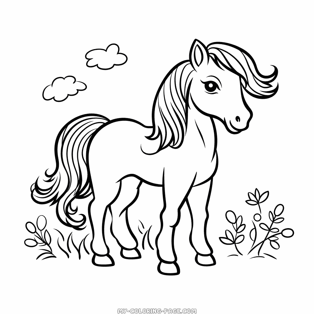 nice horse coloring page