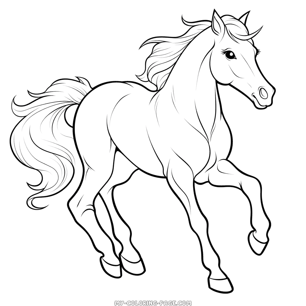 Pinto horse coloring page | My Coloring Page