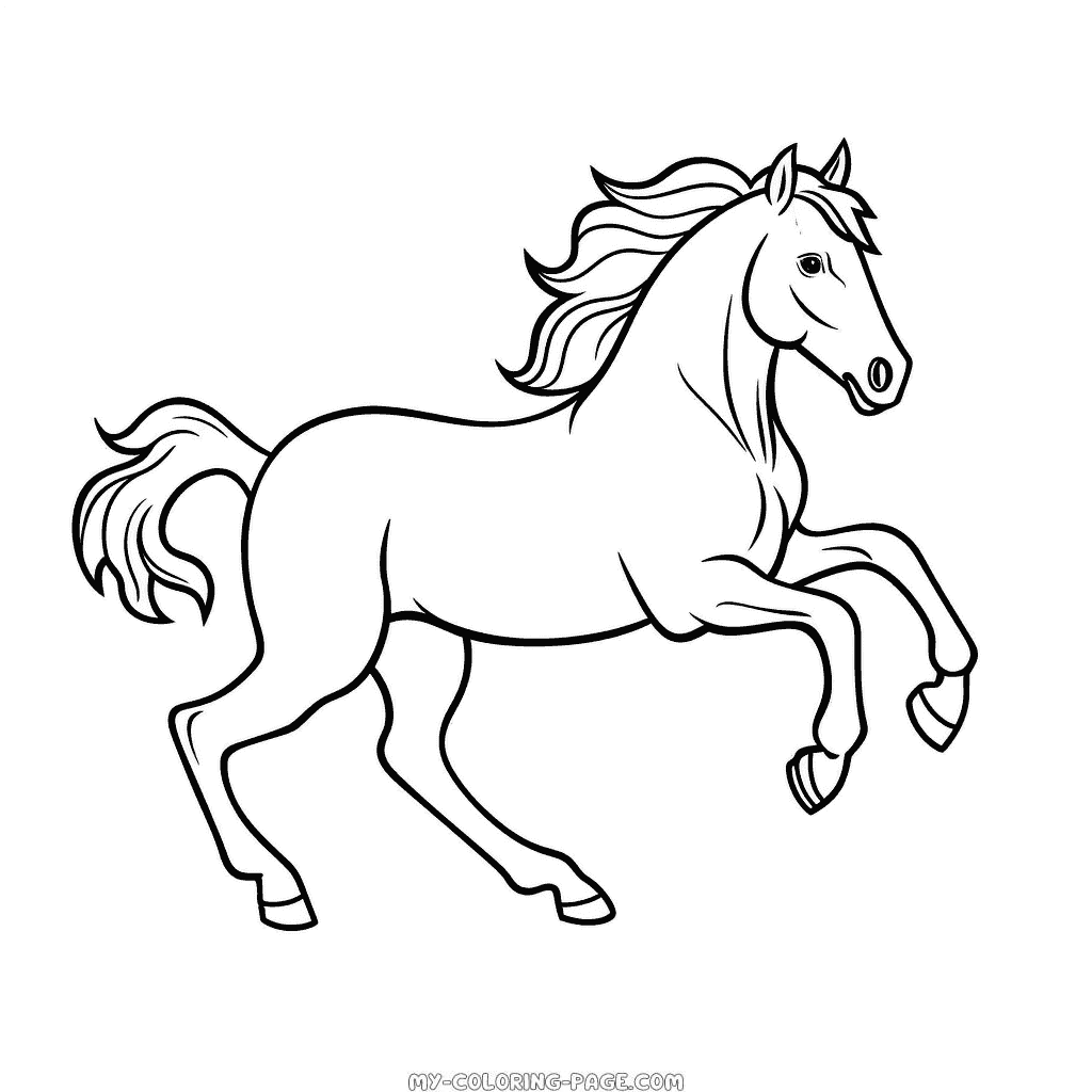 Prancing Horse coloring page | My Coloring Page