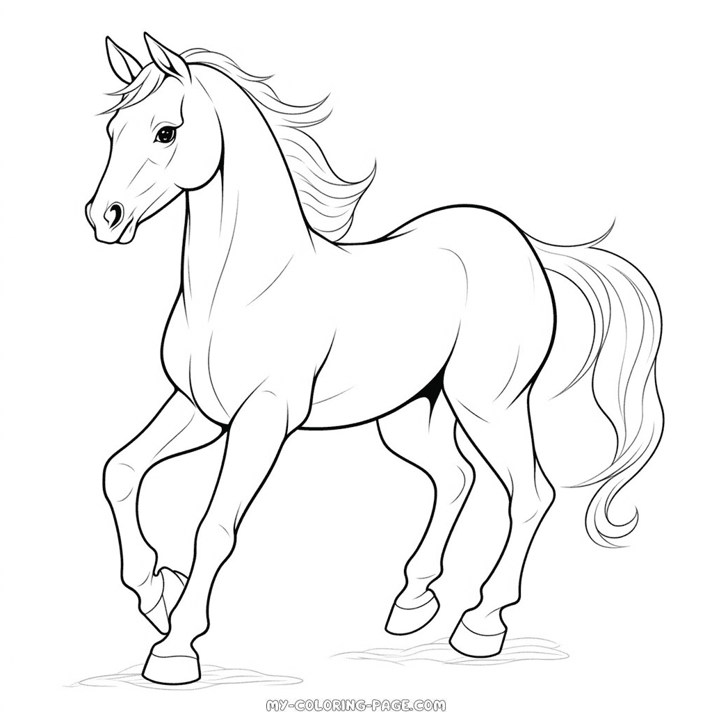 Quarter horse coloring page | My Coloring Page