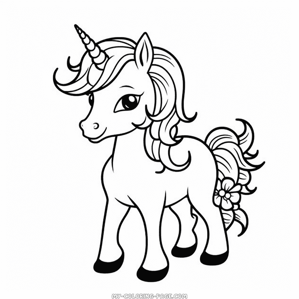 Unicorn to Print coloring page