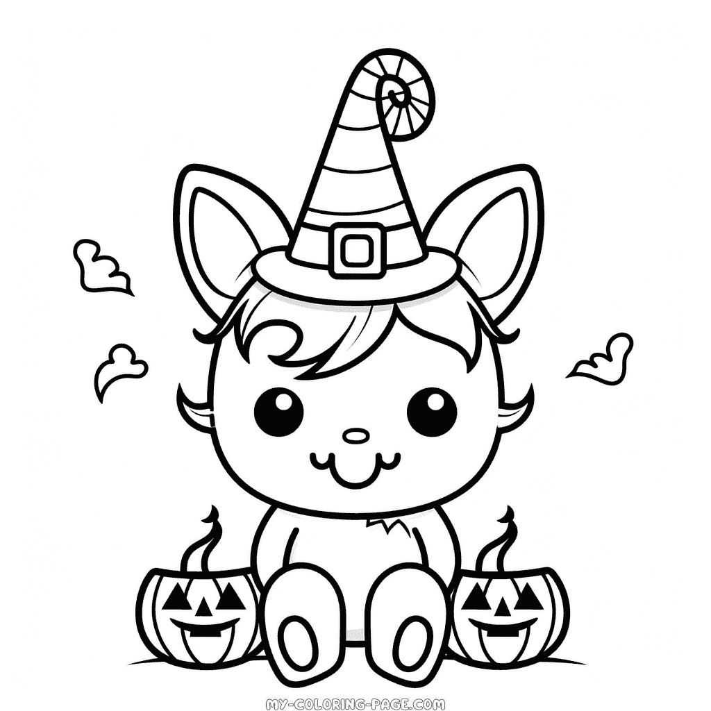 Unicorn’s Halloween coloring page | My Coloring Page