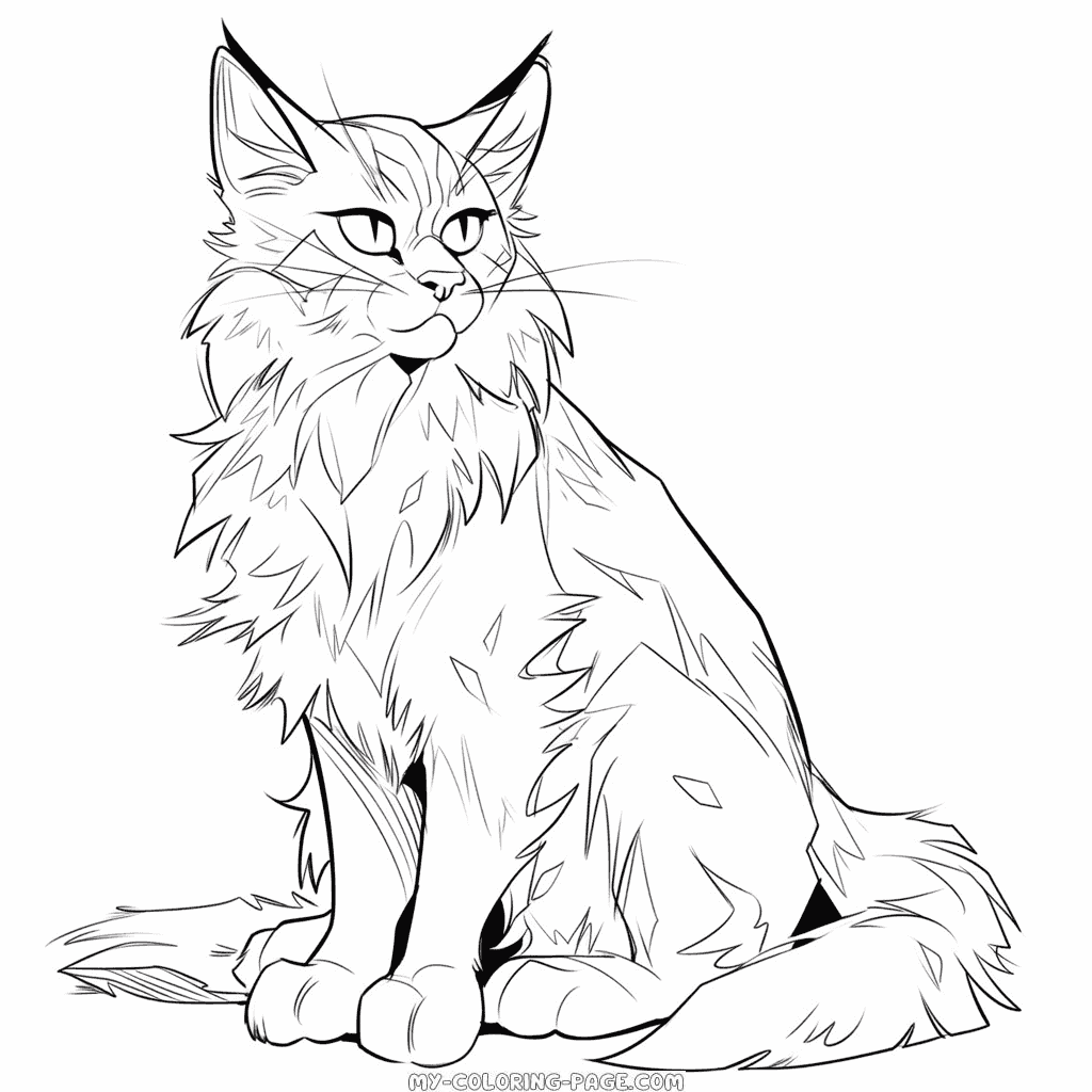Warrior cat coloring page | My Coloring Page