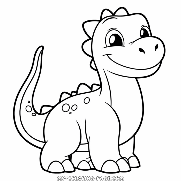 Animated dinosaur coloring page | My Coloring Page