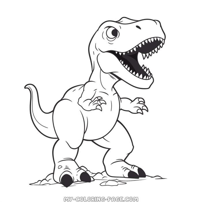 Carnivore dinosaur coloring page | My Coloring Page