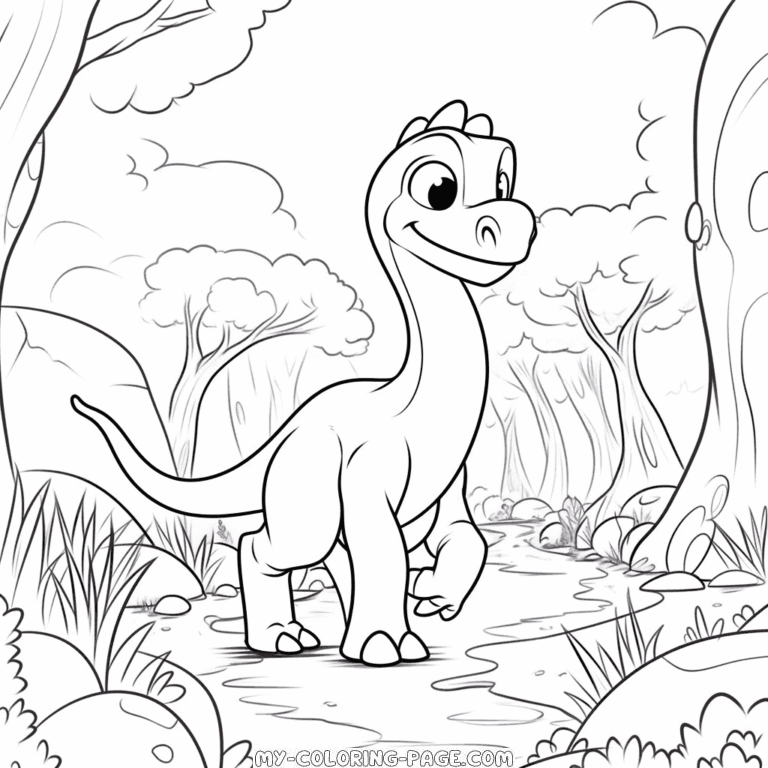 Land before time dinosaur coloring page | My Coloring Page