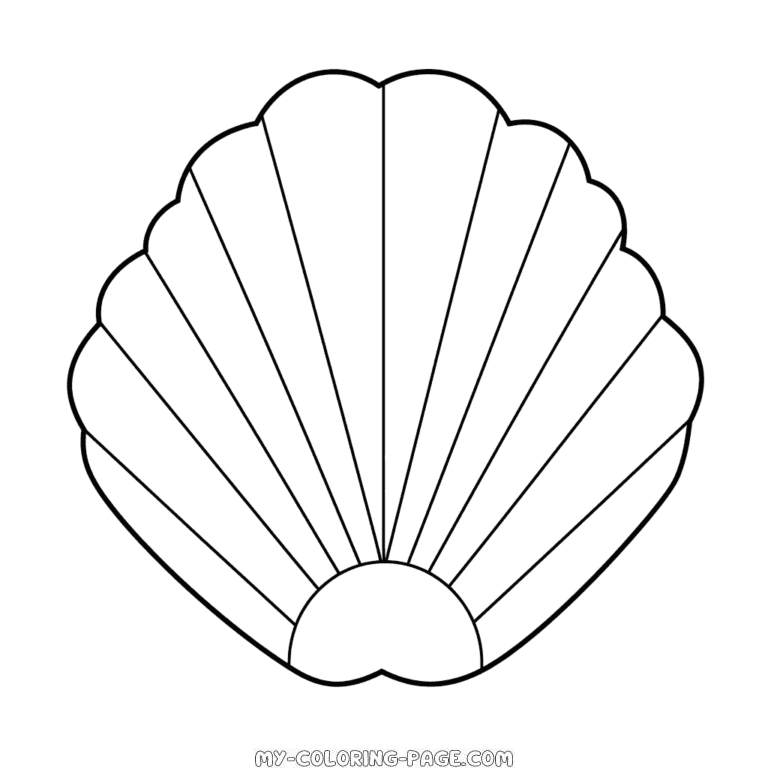 Clam coloring page | My Coloring Page