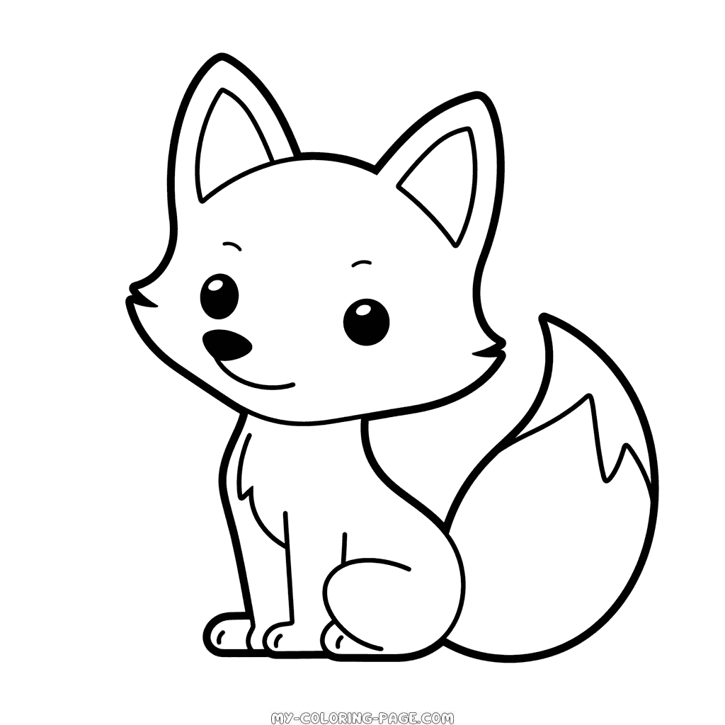 Red fox coloring page My Coloring Page
