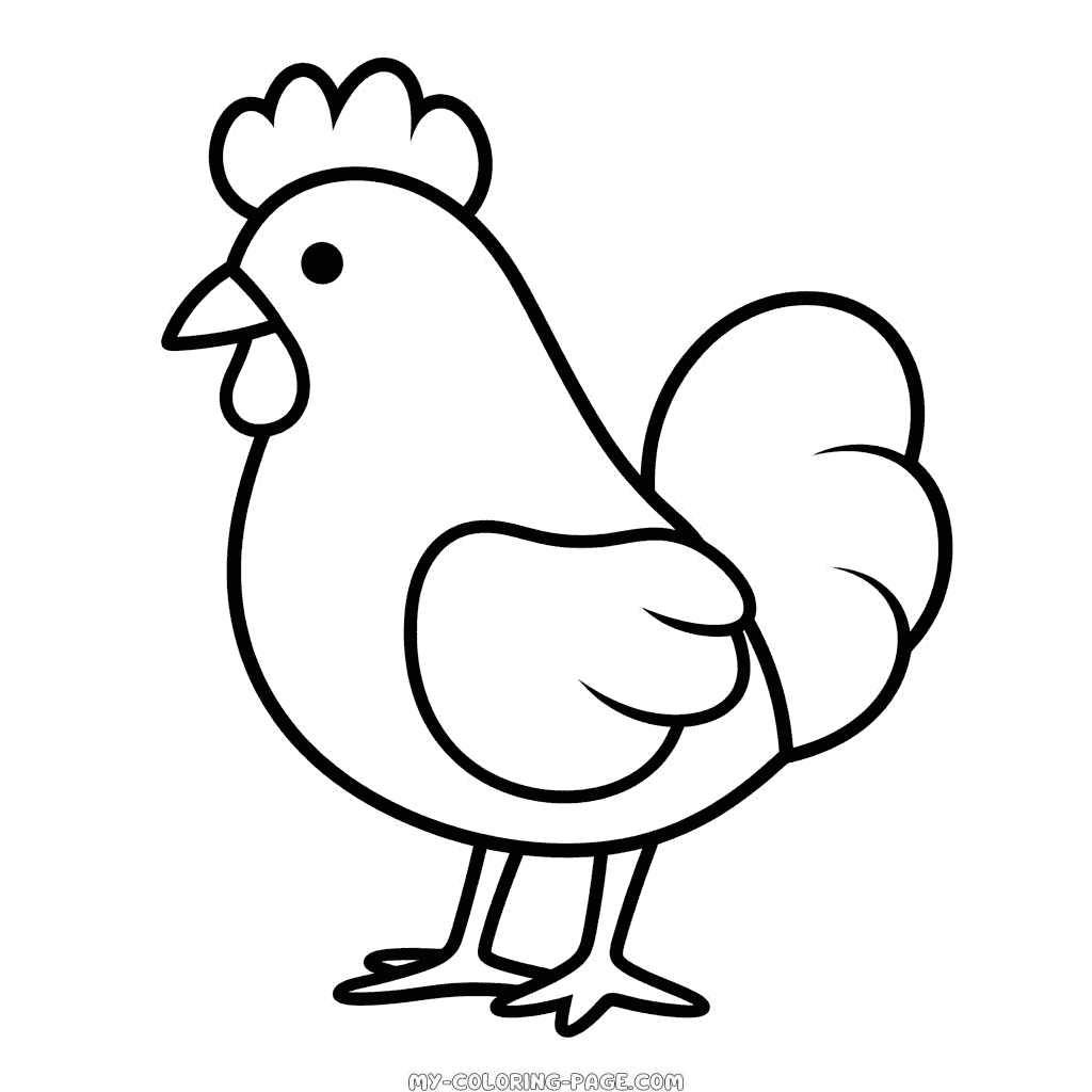 Rooster coloring page | My Coloring Page