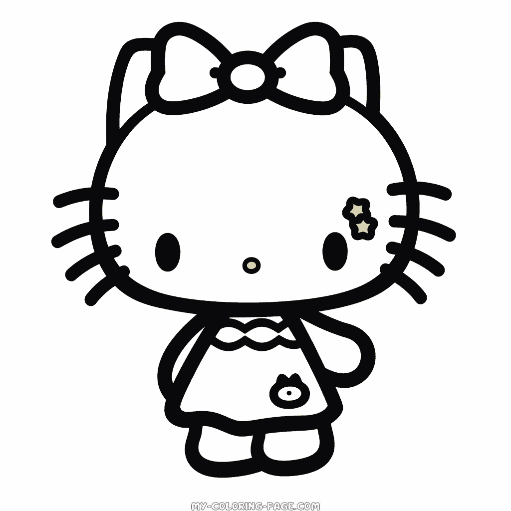 Hello Kitty coloring page | My Coloring Page