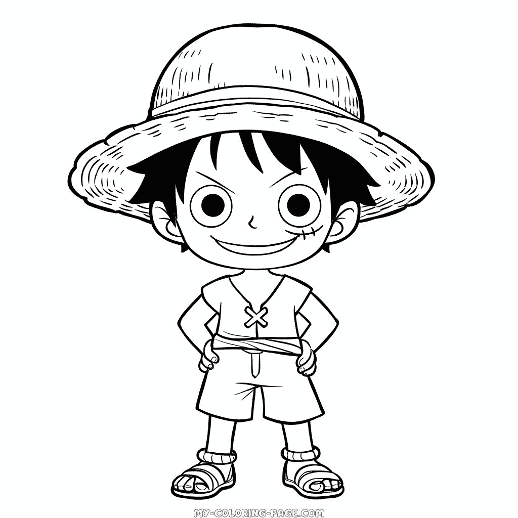 Luffy One Piece coloring page | My Coloring Page