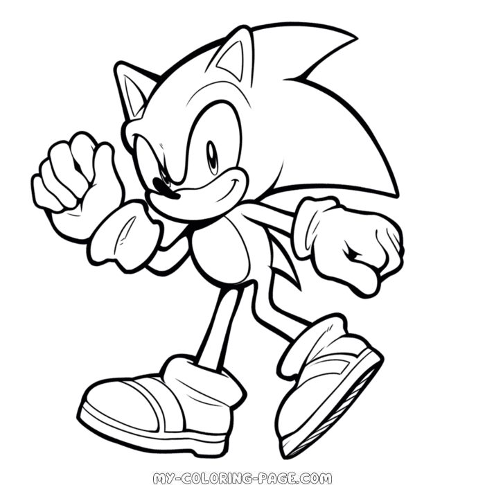 Sonic the Hedgehog coloring page | My Coloring Page